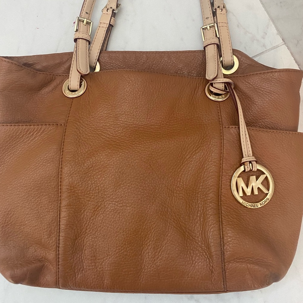 Tan Michael Kors handbag